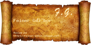 Feiner Gábor névjegykártya